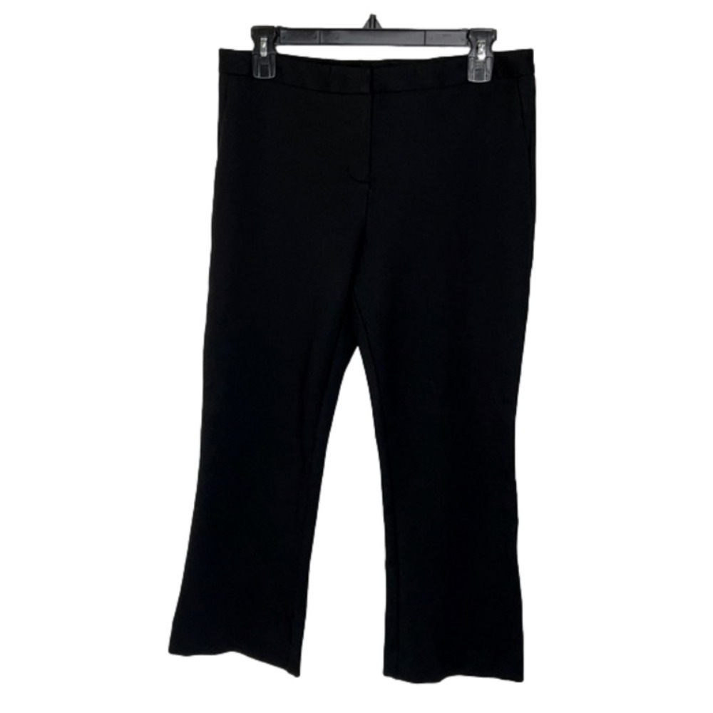 Matty M Black Stretch Cropped Capri Ankle Bootcut Pants - Size Medium